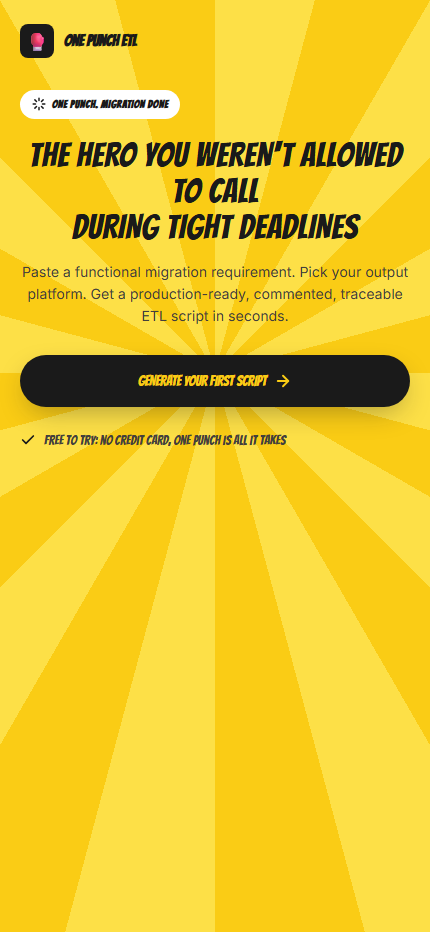 One Punch ETL